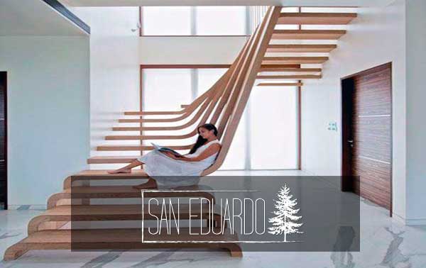 escaleras con madera interior de diseño original