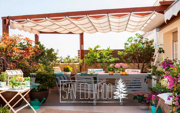 pergola con lona