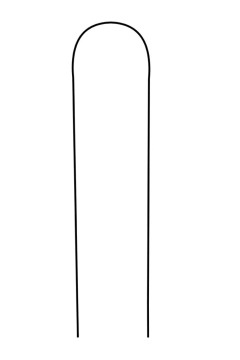 Tutor en U 50cm x 10 unidades